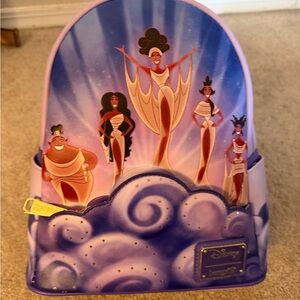 Disney Loungefly Mini Backpack — Purple, Pink, Gold Accents